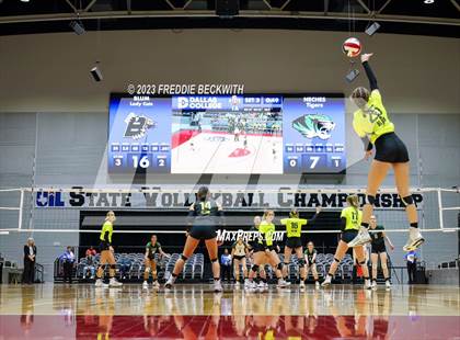 Thumbnail 3 in Blum vs. Neches (UIL 1A Volleyball Semi-Final) photogallery.