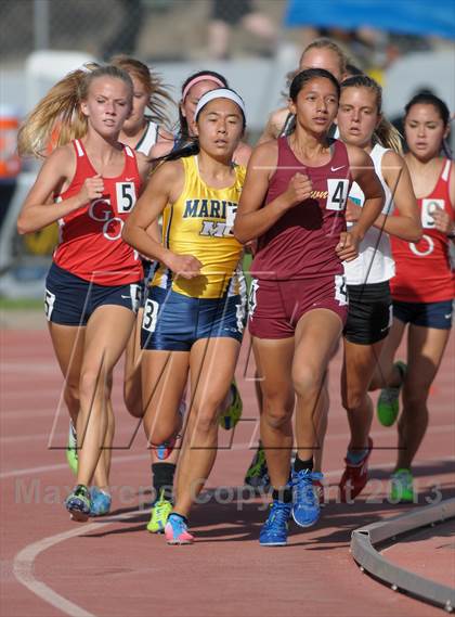 Thumbnail 2 in CIF SS Track and Field Finals (Girls Divisions 1 & 4 -1600m) photogallery.