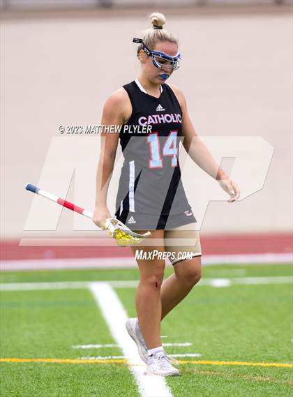 Thumbnail 3 in Charlotte Catholic vs. Cardinal Gibbons (NCHSAA 4A Final) photogallery.