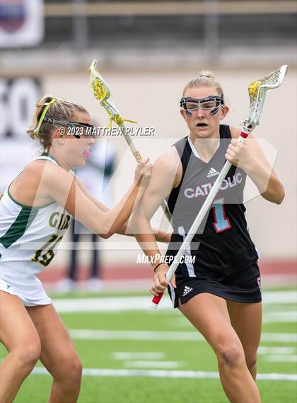 Thumbnail 2 in Charlotte Catholic vs. Cardinal Gibbons (NCHSAA 4A Final) photogallery.