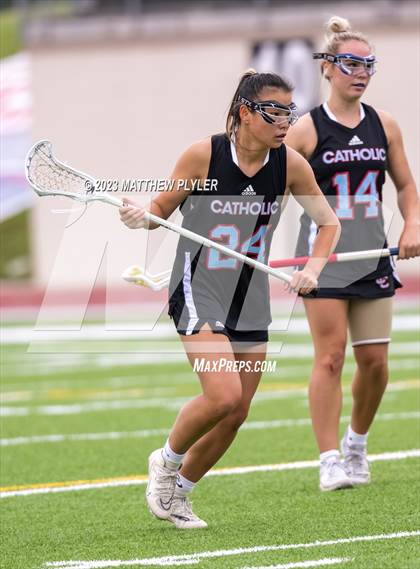 Thumbnail 3 in Charlotte Catholic vs. Cardinal Gibbons (NCHSAA 4A Final) photogallery.
