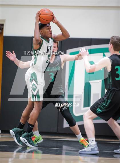 Thumbnail 1 in Thousand Oaks vs  Granada Hills Charter (Ed Baker invitational)  photogallery.