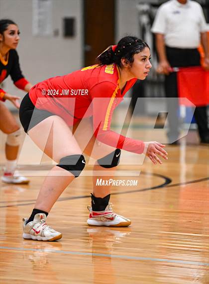 Thumbnail 2 in Caldwell vs Stafford (UIL Volleyball 4A D2 Bi-District) photogallery.