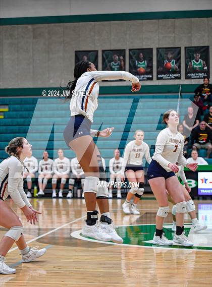 Thumbnail 2 in Caldwell vs Stafford (UIL Volleyball 4A D2 Bi-District) photogallery.