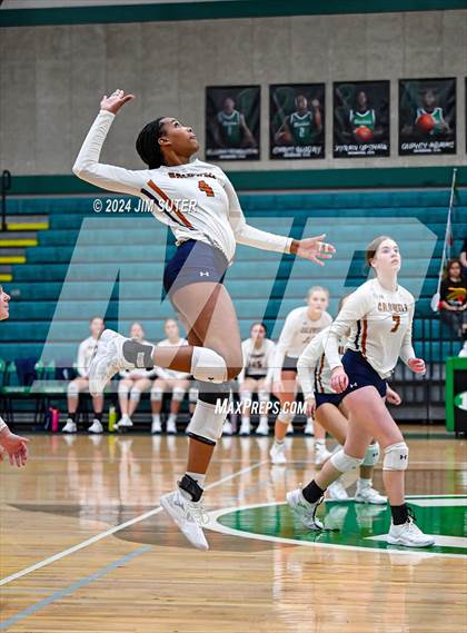 Thumbnail 2 in Caldwell vs Stafford (UIL Volleyball 4A D2 Bi-District) photogallery.