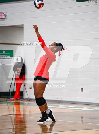 Thumbnail 2 in Caldwell vs Stafford (UIL Volleyball 4A D2 Bi-District) photogallery.