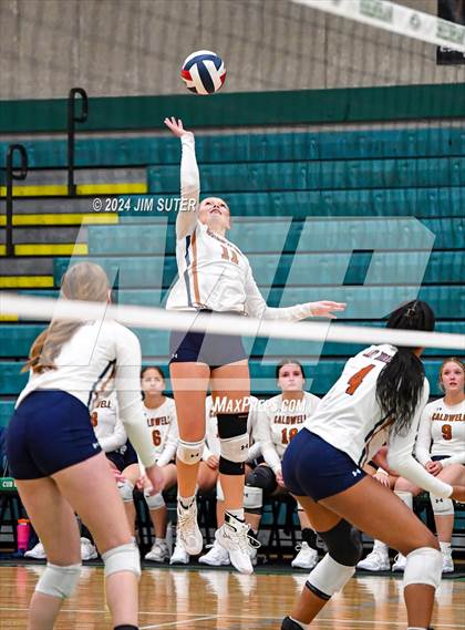 Thumbnail 3 in Caldwell vs Stafford (UIL Volleyball 4A D2 Bi-District) photogallery.