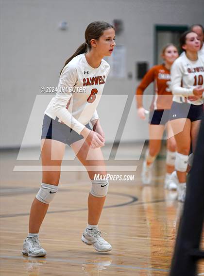 Thumbnail 2 in Caldwell vs Stafford (UIL Volleyball 4A D2 Bi-District) photogallery.