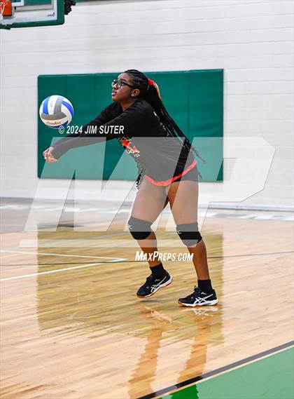 Thumbnail 2 in Caldwell vs Stafford (UIL Volleyball 4A D2 Bi-District) photogallery.
