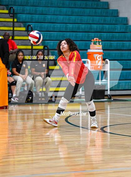 Thumbnail 2 in Caldwell vs Stafford (UIL Volleyball 4A D2 Bi-District) photogallery.