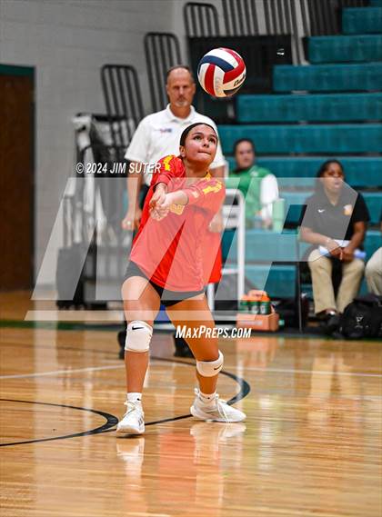 Thumbnail 2 in Caldwell vs Stafford (UIL Volleyball 4A D2 Bi-District) photogallery.