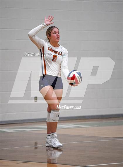 Thumbnail 3 in Caldwell vs Stafford (UIL Volleyball 4A D2 Bi-District) photogallery.