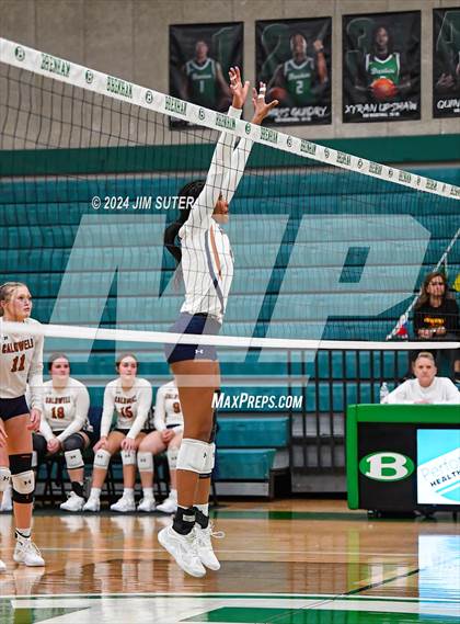 Thumbnail 2 in Caldwell vs Stafford (UIL Volleyball 4A D2 Bi-District) photogallery.