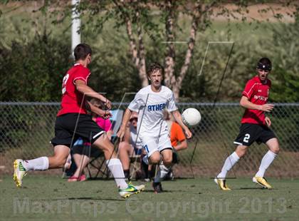 Thumbnail 2 in Athens Drive vs. Wesleyan Christian Academy (NCSCA Kick Off Classic) photogallery.