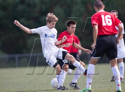 Thumbnail 2 in Athens Drive vs. Wesleyan Christian Academy (NCSCA Kick Off Classic) photogallery.
