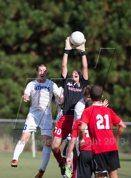Thumbnail 2 in Athens Drive vs. Wesleyan Christian Academy (NCSCA Kick Off Classic) photogallery.