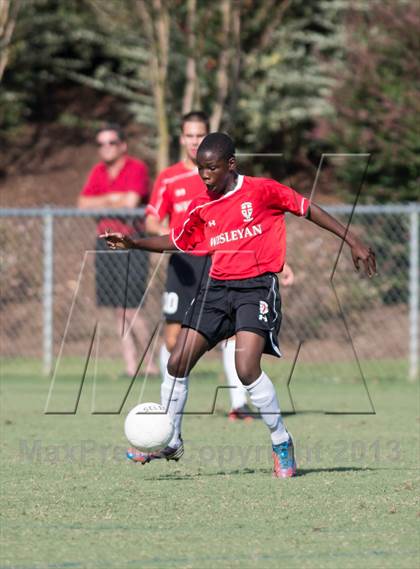 Thumbnail 2 in Athens Drive vs. Wesleyan Christian Academy (NCSCA Kick Off Classic) photogallery.