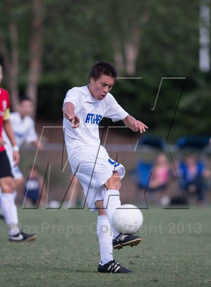 Thumbnail 2 in Athens Drive vs. Wesleyan Christian Academy (NCSCA Kick Off Classic) photogallery.
