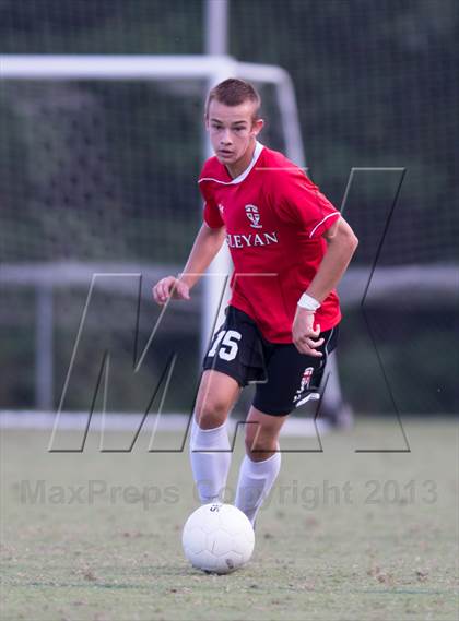 Thumbnail 1 in Athens Drive vs. Wesleyan Christian Academy (NCSCA Kick Off Classic) photogallery.
