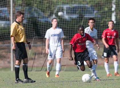 Thumbnail 2 in Athens Drive vs. Wesleyan Christian Academy (NCSCA Kick Off Classic) photogallery.