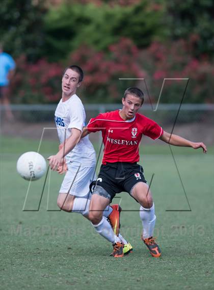 Thumbnail 3 in Athens Drive vs. Wesleyan Christian Academy (NCSCA Kick Off Classic) photogallery.