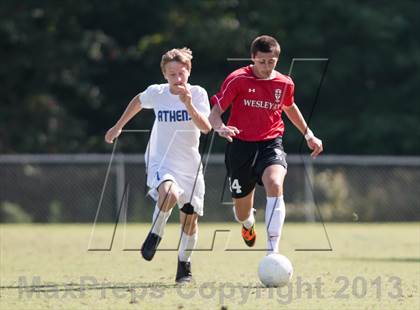 Thumbnail 2 in Athens Drive vs. Wesleyan Christian Academy (NCSCA Kick Off Classic) photogallery.