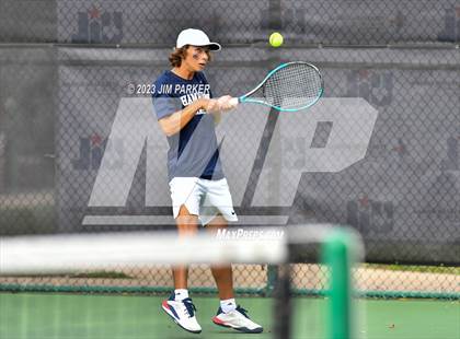 Thumbnail 3 in UIL Team Tennis 5A Semifinal photogallery.