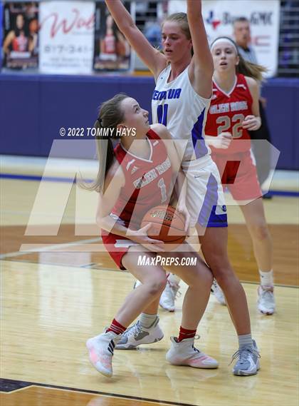 Thumbnail 3 in Glen Rose vs. Decatur (UIL Basketball 4A Area Playoff) photogallery.