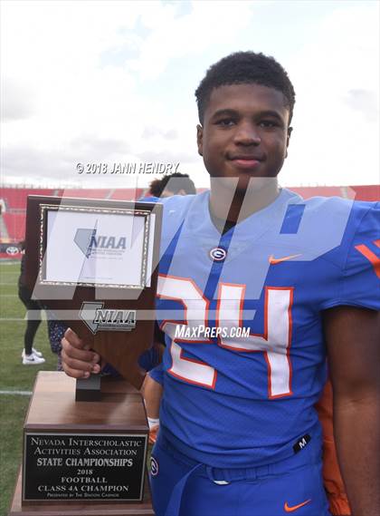 Thumbnail 3 in Bishop Manogue vs. Bishop Gorman (NIAA 4A Final) photogallery.
