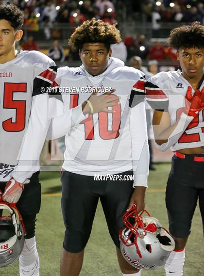 Thumbnail 2 in Lincoln vs Edison (CIF SJS Round 1 Playoff) photogallery.
