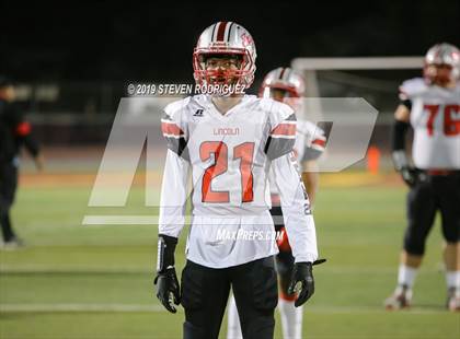 Thumbnail 2 in Lincoln vs Edison (CIF SJS Round 1 Playoff) photogallery.
