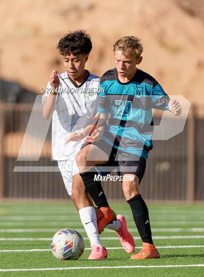 Thumbnail 2 in Somerset Sky Pointe vs Virgin Valley (JV Team Bulldog Invitational) photogallery.
