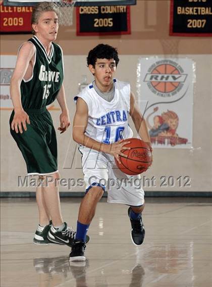Thumbnail 1 in JV: Grove vs Central (MaxPreps Holiday Classic) photogallery.