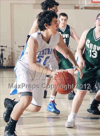 Thumbnail 3 in JV: Grove vs Central (MaxPreps Holiday Classic) photogallery.
