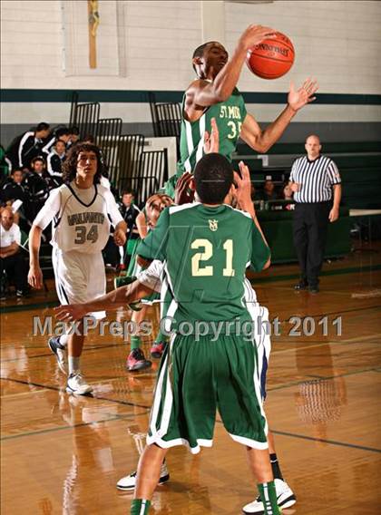 Thumbnail 1 in St. Genevieve vs. St. Monica (Tip-Off Classic) photogallery.
