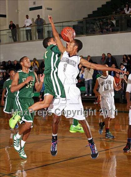 Thumbnail 1 in St. Genevieve vs. St. Monica (Tip-Off Classic) photogallery.