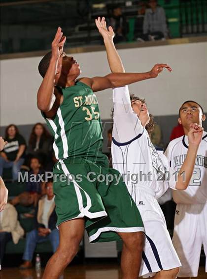 Thumbnail 1 in St. Genevieve vs. St. Monica (Tip-Off Classic) photogallery.