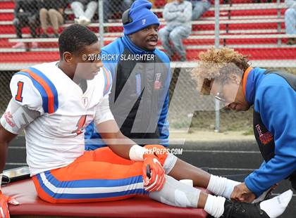 Thumbnail 1 in East St. Louis @ Glenbard East (IHSA Class 7A 2nd Round Playoff) photogallery.