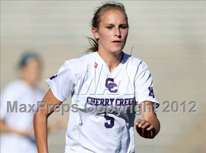 Thumbnail 3 in Cherry Creek vs. Prairie View (CHSAA Girls State Soccer Tournament) photogallery.