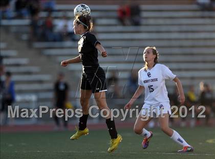 Thumbnail 3 in Cherry Creek vs. Prairie View (CHSAA Girls State Soccer Tournament) photogallery.