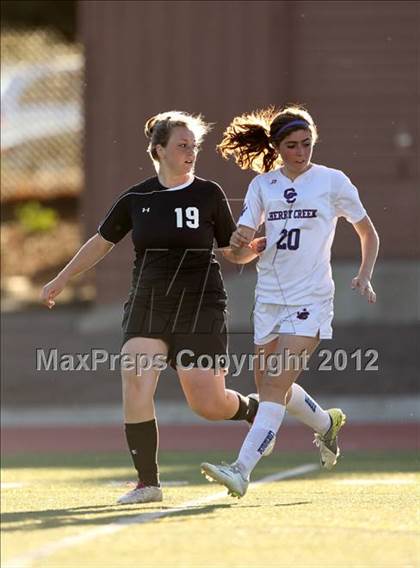 Thumbnail 2 in Cherry Creek vs. Prairie View (CHSAA Girls State Soccer Tournament) photogallery.