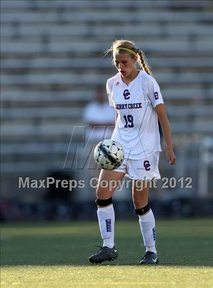Thumbnail 3 in Cherry Creek vs. Prairie View (CHSAA Girls State Soccer Tournament) photogallery.