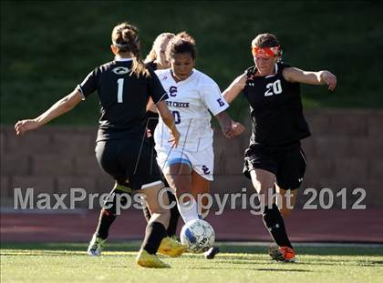 Thumbnail 3 in Cherry Creek vs. Prairie View (CHSAA Girls State Soccer Tournament) photogallery.