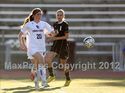 Thumbnail 2 in Cherry Creek vs. Prairie View (CHSAA Girls State Soccer Tournament) photogallery.