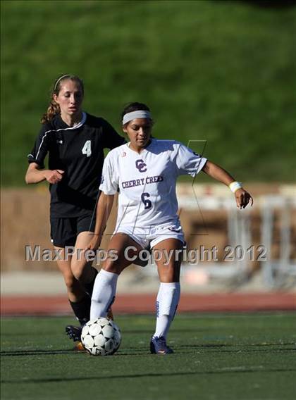 Thumbnail 2 in Cherry Creek vs. Prairie View (CHSAA Girls State Soccer Tournament) photogallery.