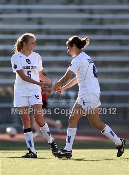 Thumbnail 3 in Cherry Creek vs. Prairie View (CHSAA Girls State Soccer Tournament) photogallery.
