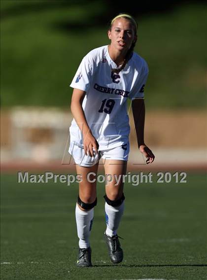 Thumbnail 3 in Cherry Creek vs. Prairie View (CHSAA Girls State Soccer Tournament) photogallery.