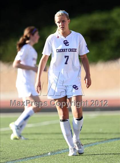 Thumbnail 3 in Cherry Creek vs. Prairie View (CHSAA Girls State Soccer Tournament) photogallery.