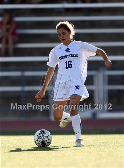 Thumbnail 2 in Cherry Creek vs. Prairie View (CHSAA Girls State Soccer Tournament) photogallery.