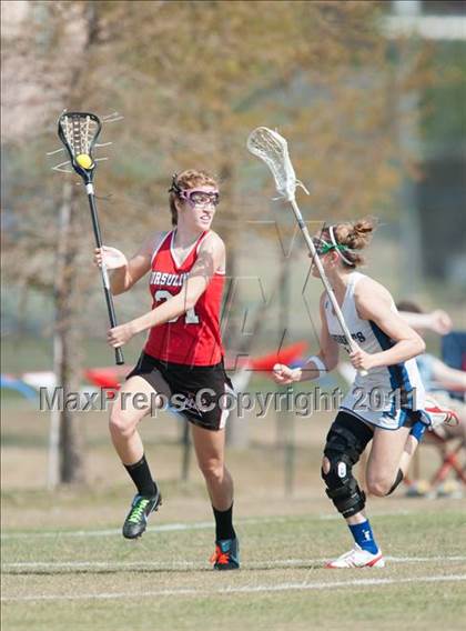 Thumbnail 1 in Ursuline Academy v St Andrew's (D1 TGHSLL State Quarterfinal)  photogallery.